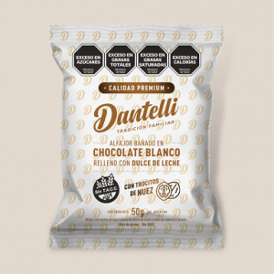 Alfajor Chocolate Blanco Sin Tacc X 50 Grs - Dantelli